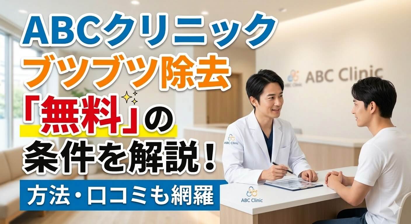 ABCクリニックのブツブツ除去｜無料の条件・方法・口コミを解説